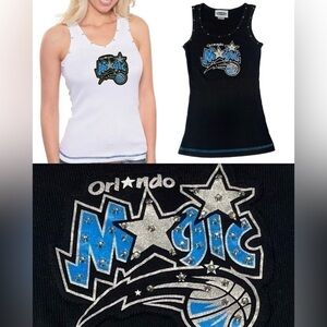 Majestic Threads Orlando Magic Tank Top Women’s Size Small Rhinestone Accents